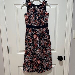 Janie and Jack Navy and Red Paisley Bodysuit